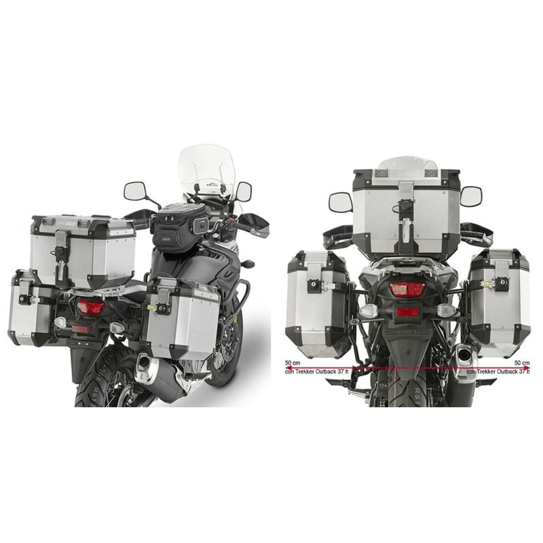 Motorrad-Seitenkofferhalter Givi Monokey Cam-Side Suzuki Dl650 V-Strom (17 À 20)
