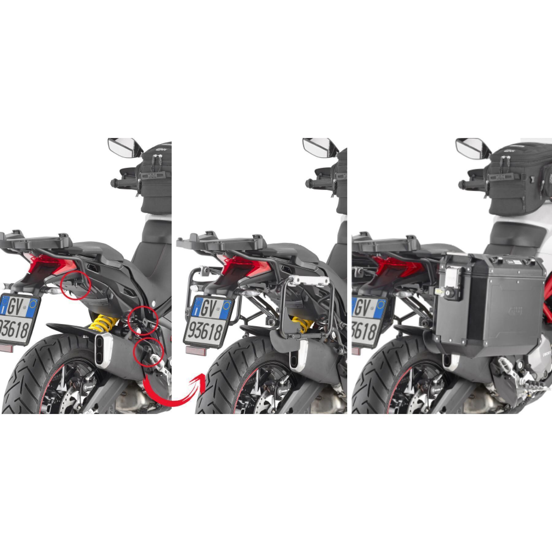 Motorrad-Seitenkofferhalter schnell Givi Pl One Fit Givi Monokey Cam-Side Ducati Multistrada 950 S (19 À 20)