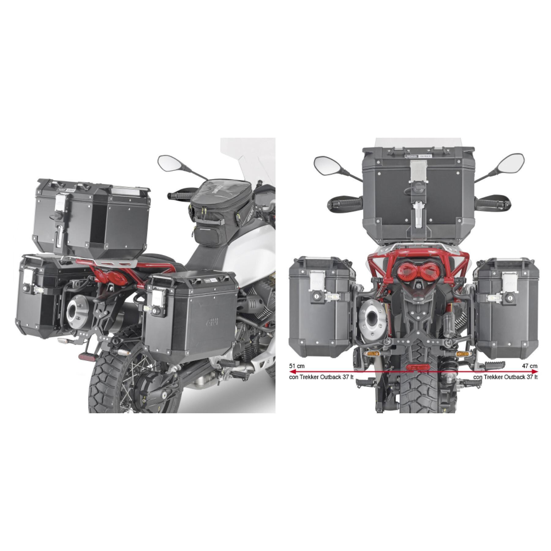Motorrad-Seitenkofferhalter schnell Givi Pl One Fit Givi Monokey Cam-Side Moto Guzzi V85 Tt (19 À 21)