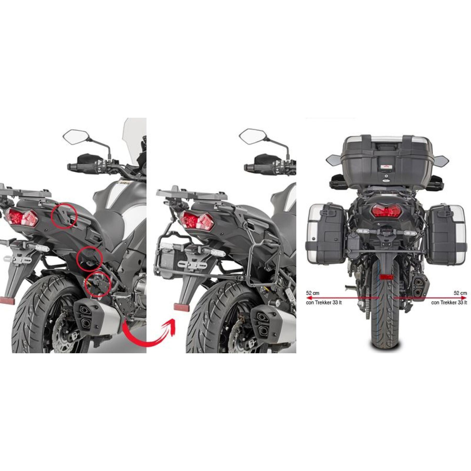 Motorrad-Seitenkofferhalter schnell Givi Monokey Kawasaki Versys 1000 (19 À 20)