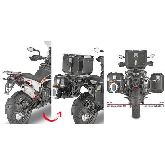 Motorrad-Seitenkofferhalter schnell Givi Pl One Fit Givi Monokey Cam-Side Ktm 790 Adventure (19 À 20)