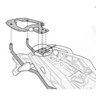 Motorrad-Topcase-Halterung Givi Monokey ou Monolock Bmw G 310 R (17 à 20)